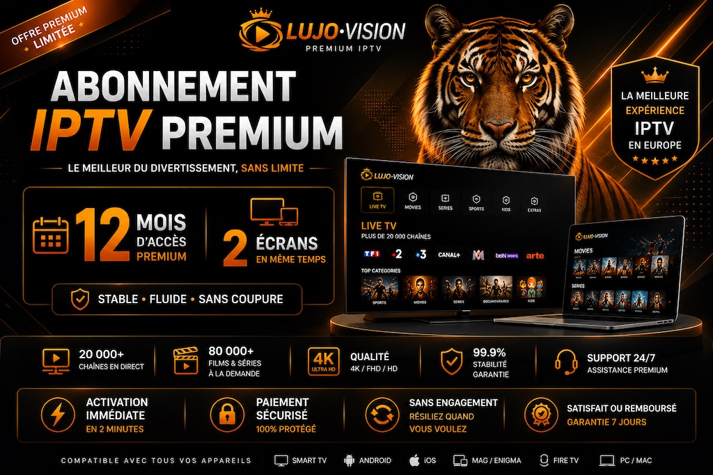 IPTV Smarters Pro 2 Écrans – 12 Mois